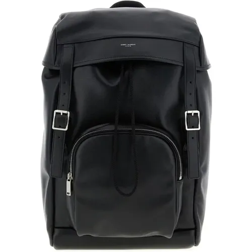 Backpacks, male, , Size: ONE SIZE Leather Backpack - Saint Laurent - Modalova