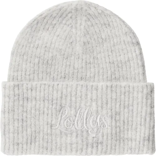 Beanies, female, , Size: ONE SIZE Soft Knit Hat Light Grey Melange - Lollys Laundry - Modalova