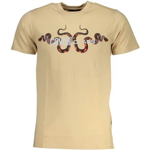 Cotton Logo Print Tee , male, Sizes: 2XL, L, M, XL - Cavalli Class - Modalova