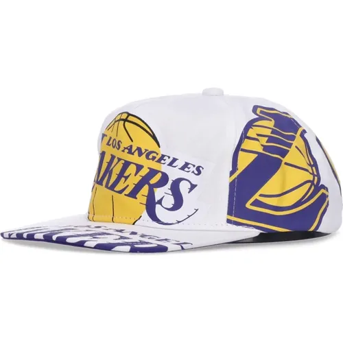 Caps, male, , Size: ONE SIZE NBA Lakers Flat Brim Cap - Mitchell & Ness - Modalova