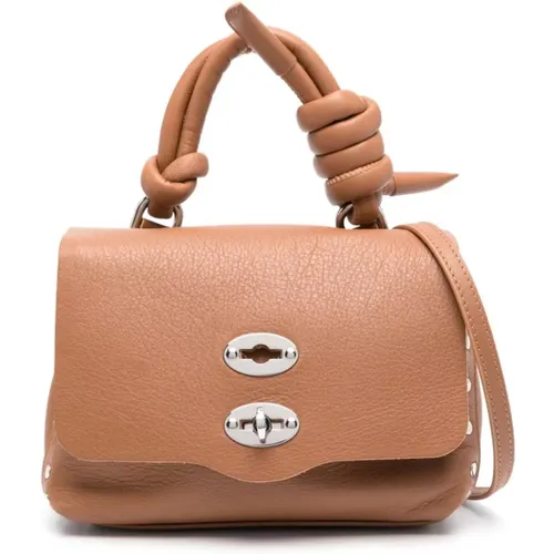 Leather Bag with Knot Detailing , female, Sizes: ONE SIZE - Zanellato - Modalova