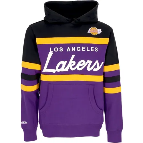 Hoodies, male, , Size: L NBA Head Coach Hoodie Los Angeles Lakers - Mitchell & Ness - Modalova