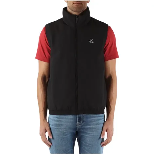 Technical Fabric Logo Print Vest , male, Sizes: L, S, 2XL, XL, M - Calvin Klein Jeans - Modalova