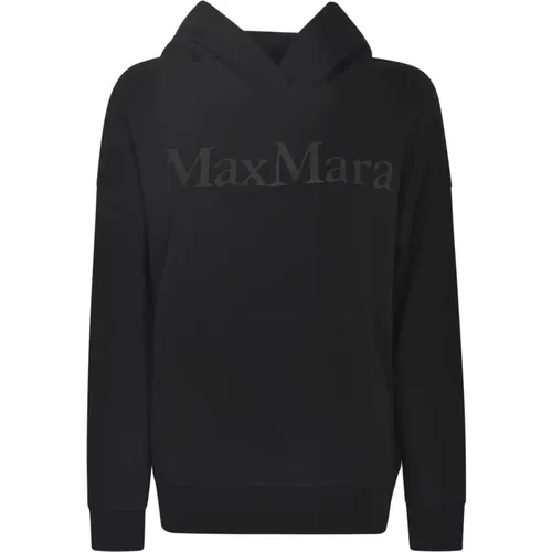 Logo Print Hooded Sweatshirt , female, Sizes: S - Max Mara - Modalova