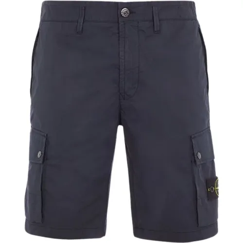 Slim Fit Cargo Shorts , male, Sizes: W30, W33, W34, W36 - Stone Island - Modalova