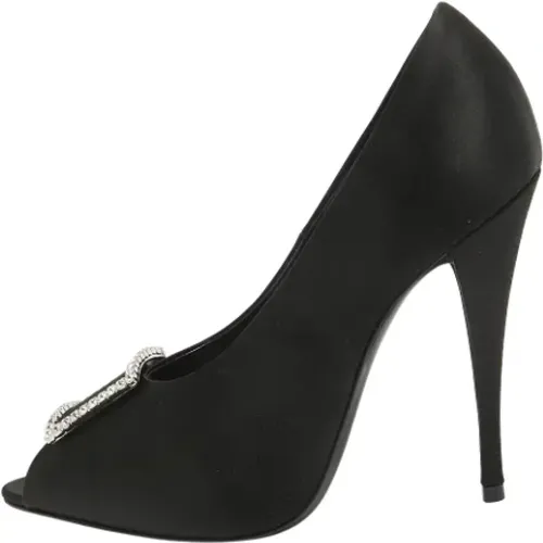 Pre-owned Pumps, female, , Size: 8 US Pre-owned Satin heels - Yves Saint Laurent Vintage - Modalova