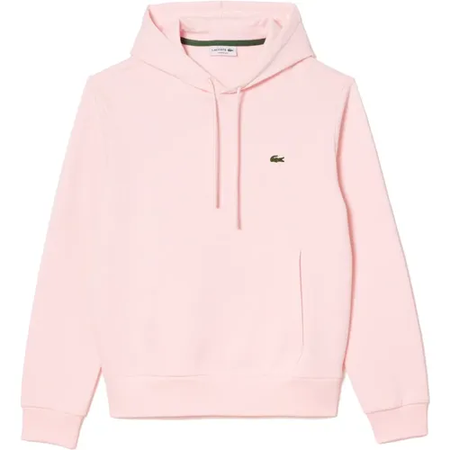 Hoodies, male, , Size: S Cotton Hoodie Sweatshirt - Light - Lacoste - Modalova