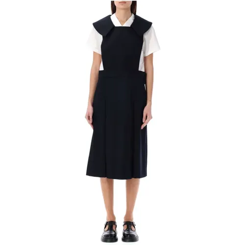 Navy Sailor Style Midi Dress , female, Sizes: XS - Comme des Garçons - Modalova