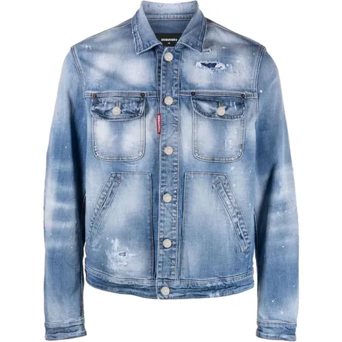 Logo Denim Jacke Dsquared2 - Dsquared2 - Modalova