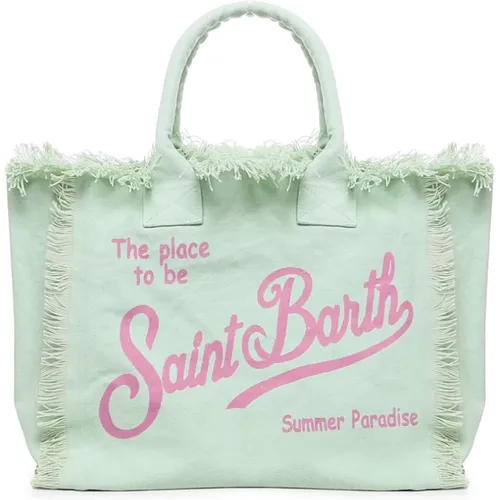 Canvas Fringe Handbag , female, Sizes: ONE SIZE - MC2 Saint Barth - Modalova