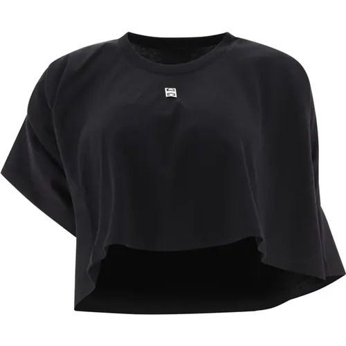 Cropped T-Shirt aus 100% Baumwolle , Damen, Größe: S - Givenchy - Modalova
