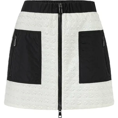 Padded Mini Skirt with Houndstooth Pattern , female, Sizes: S - Marc Cain - Modalova