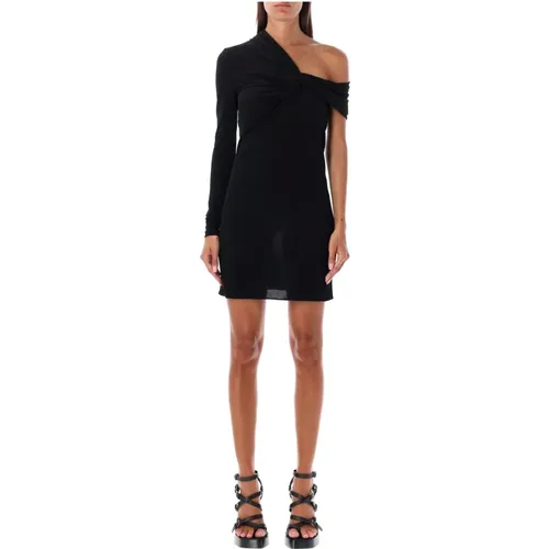 Draped One Shoulder Dress , female, Sizes: S - Saint Laurent - Modalova