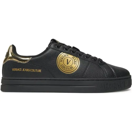 Sneakers, male, , Size: 9 US Low-Top Court Sneakers - Versace Jeans Couture - Modalova