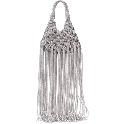 Handbags, female, , Size: ONE SIZE Crystal Fringe Mini Bag - Hibourama - Modalova