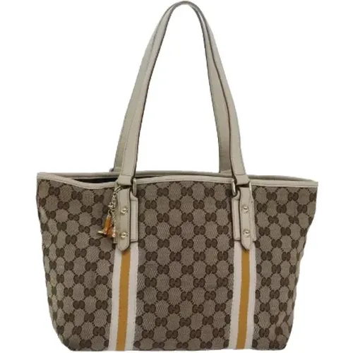 Pre-owned Tote Bags, female, , Size: ONE SIZE Pre-owned Canvas gucci-bags - Gucci Vintage - Modalova