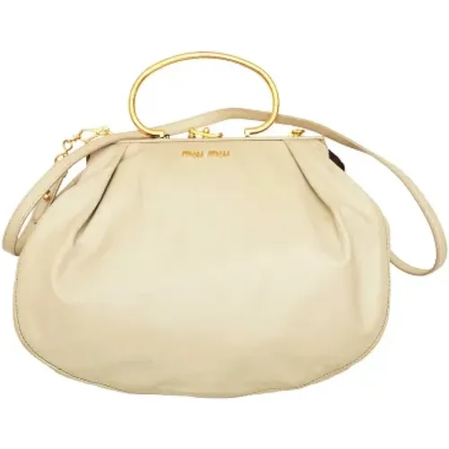 Pre-owned Leather shoulder-bags , female, Sizes: ONE SIZE - Miu Miu Pre-owned - Modalova
