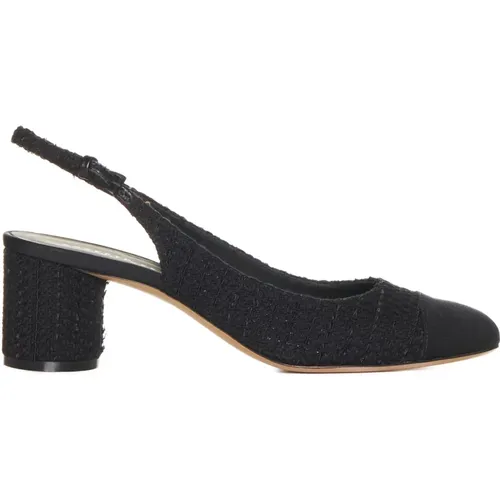 Tweed Block Heel Shoes , female, Sizes: 4 1/2 UK, 4 UK, 5 1/2 UK - Roberto Festa - Modalova