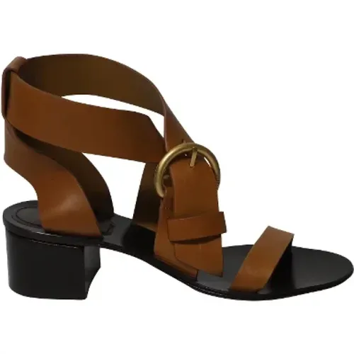 Pre-owned Leather sandals , female, Sizes: 5 1/2 UK - Chloé Pre-owned - Modalova