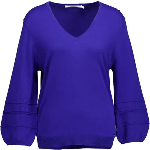 Elegant Sweater with V-Neck and Balloon Sleeves , female, Sizes: XL, S - Xandres - Modalova