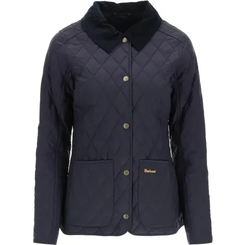 Steppjacke mit Cordkragen , Damen, Größe: XL - Barbour - Modalova