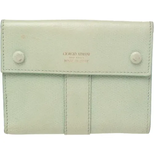 Pre-owned Wallets, female, , Size: ONE SIZE Pre-owned Leather wallets - Armani Pre-owned - Modalova