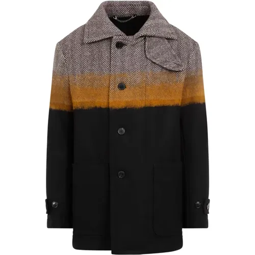 Single-Breasted Coats, male, , Size: L Luxurious Wool Blend Coat - Dries Van Noten - Modalova