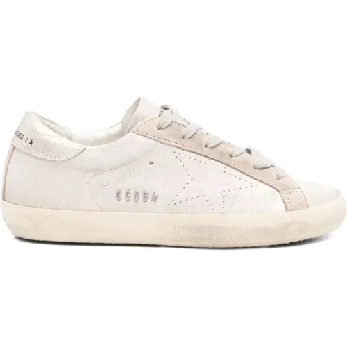 Sneakers, female, , Size: 6 US Silver Lace-Up Rubber Sole Sneakers - Golden Goose - Modalova