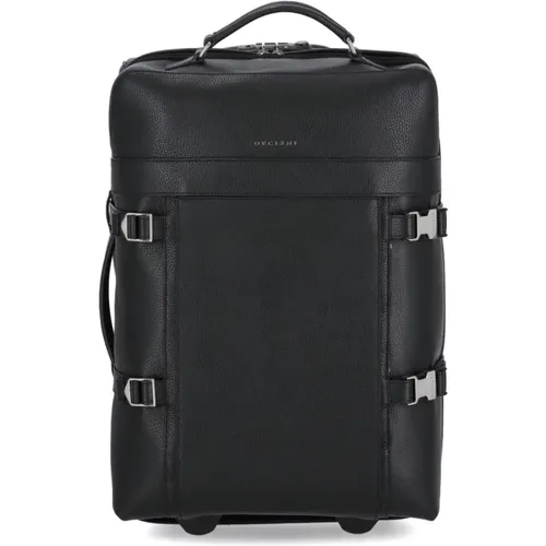 Cabin Bags, male, , Size: ONE SIZE Leather Trolley for Men - Orciani - Modalova