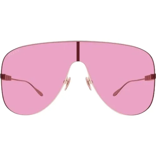 Gold Pink Sungles , female, Sizes: ONE SIZE - Gucci - Modalova