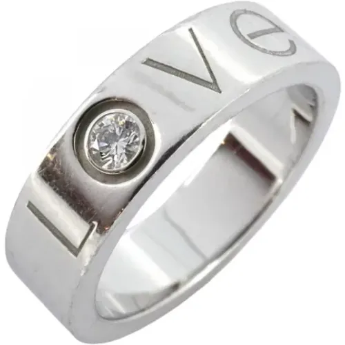 Pre-owned Jewellery, female, , Size: ONE SIZE Pre-owned White Gold rings - Cartier Vintage - Modalova