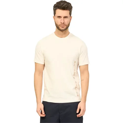 Cotton Round Neck T-shirt , male, Sizes: L, XL, 2XL, S - Armani Exchange - Modalova