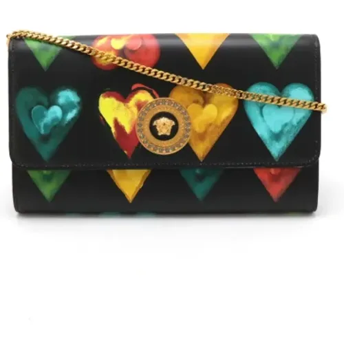 Pre-owned Clutches, female, , Size: ONE SIZE Pre-owned Leather clutches - Versace Pre-owned - Modalova