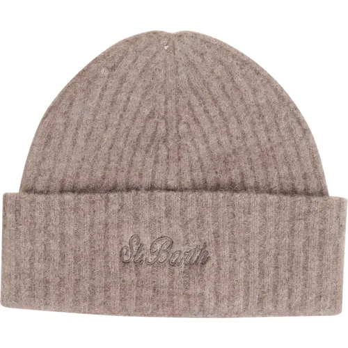 Wool Cap with Embroidered Writing , male, Sizes: ONE SIZE - MC2 Saint Barth - Modalova