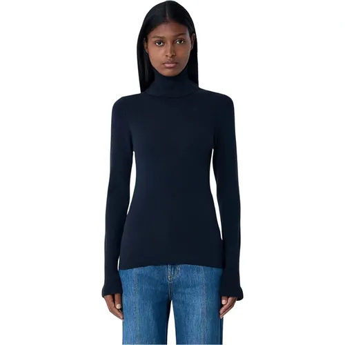 Turtlenecks, female, , Size: M Turtleneck Wool-Blend Sweater - Chloé - Modalova