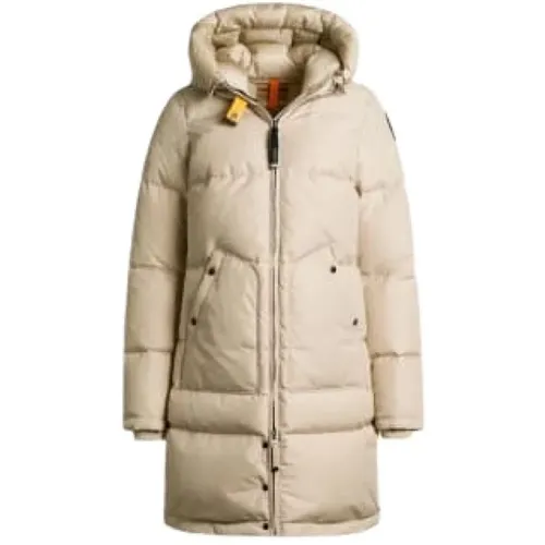 Long Bear Down Jacket in Tapioca Color , female, Sizes: L - Parajumpers - Modalova