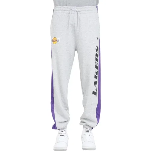 LA Lakers Mesh Panel Graue Hose , Herren, Größe: M - new era - Modalova