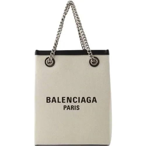 Cotton Handbag with Detachable Pocket , female, Sizes: ONE SIZE - Balenciaga - Modalova
