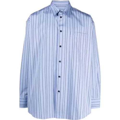 Vertical Stripe Pattern Shirt , male, Sizes: M, L - Off White - Modalova