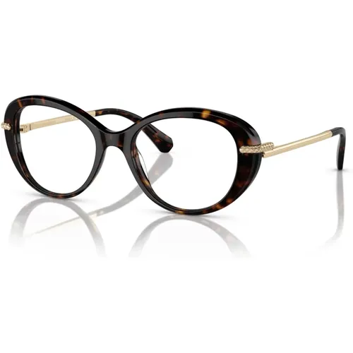 Dark Havana Eyewear Frames SK 2001 , unisex, Sizes: 50 MM - Swarovski - Modalova