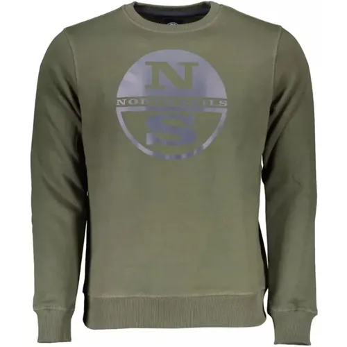 Grünes Bedrucktes Sweatshirt , Herren, Größe: XL - North Sails - Modalova