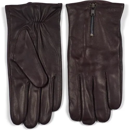 Gloves, male, , Size: S Dark Leather Gloves for Men - Howard London - Modalova