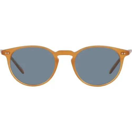 Riley Oval Acetate Sunglasses Blue , unisex, Sizes: 49 MM - Oliver Peoples - Modalova
