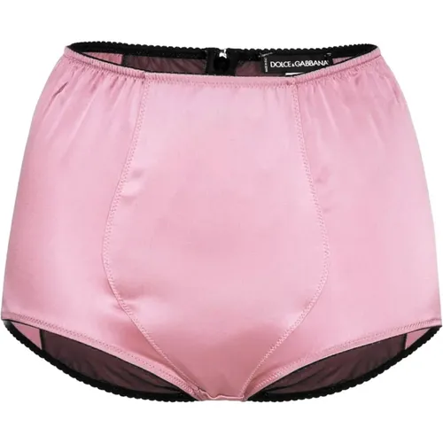 Satin High-Waist Panties , female, Sizes: M - Dolce & Gabbana - Modalova