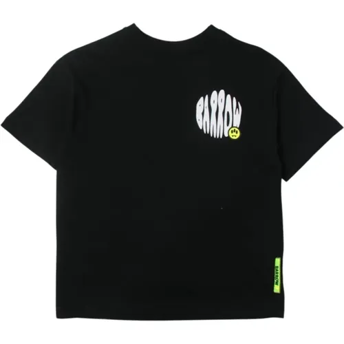 Schwarzes T-Shirt mit Smiley-Print für Kinder - Barrow - Modalova