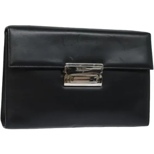 Pre-owned Clutches, female, , Size: ONE SIZE Pre-owned Leather handbags - Salvatore Ferragamo Pre-owned - Modalova