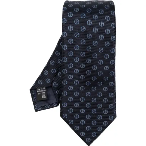 Monogram Tie , male, Sizes: ONE SIZE - Giorgio Armani - Modalova