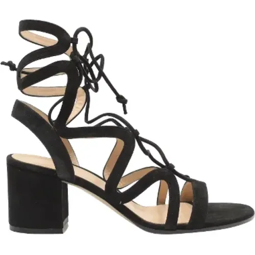 Pre-owned Sandals, female, , Size: 11 US Pre-owned Suede sandals - Gianvito Rossi Pre-owned - Modalova