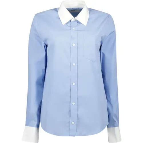 And white poplin shirt , female, Sizes: M, XS - Ami Paris - Modalova