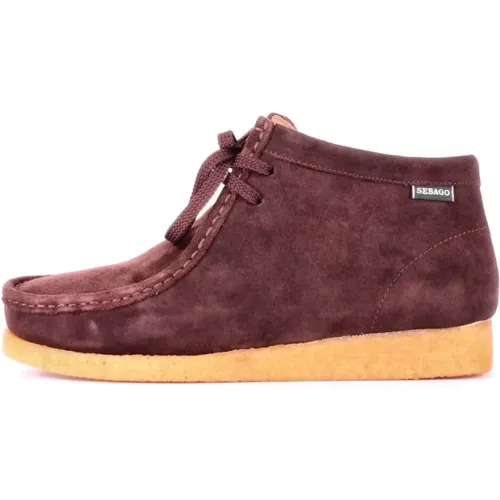 Suede Boots with Logo , male, Sizes: 9 1/2 UK, 7 UK - Sebago - Modalova